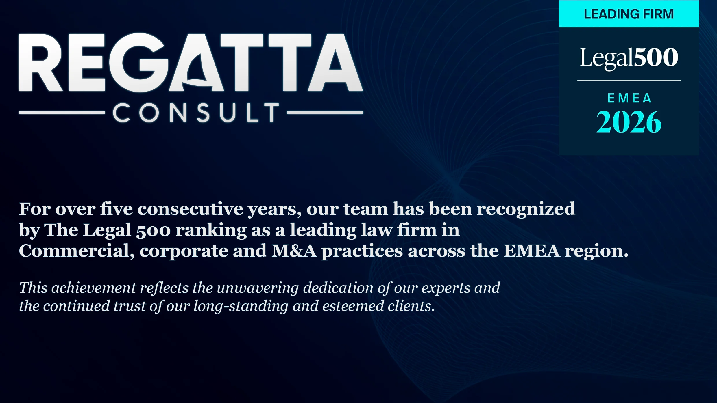 Regatta Consult (Практика Центральной Азии) признана международным рейтинговым агентством Legal 500